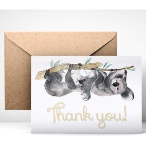 Thank You Cards (24pcs), Includes Blank Cards & Envelopes with Stickers, 4 x 6